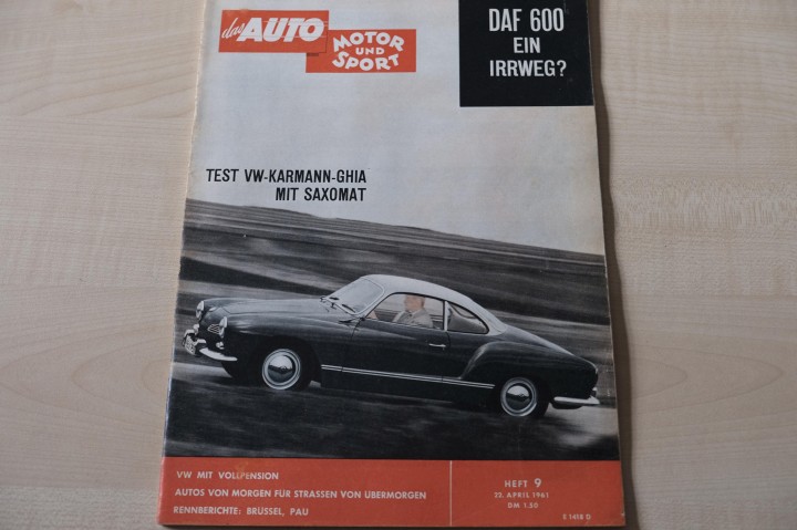 Deckblatt Auto Motor und Sport (09/1961)